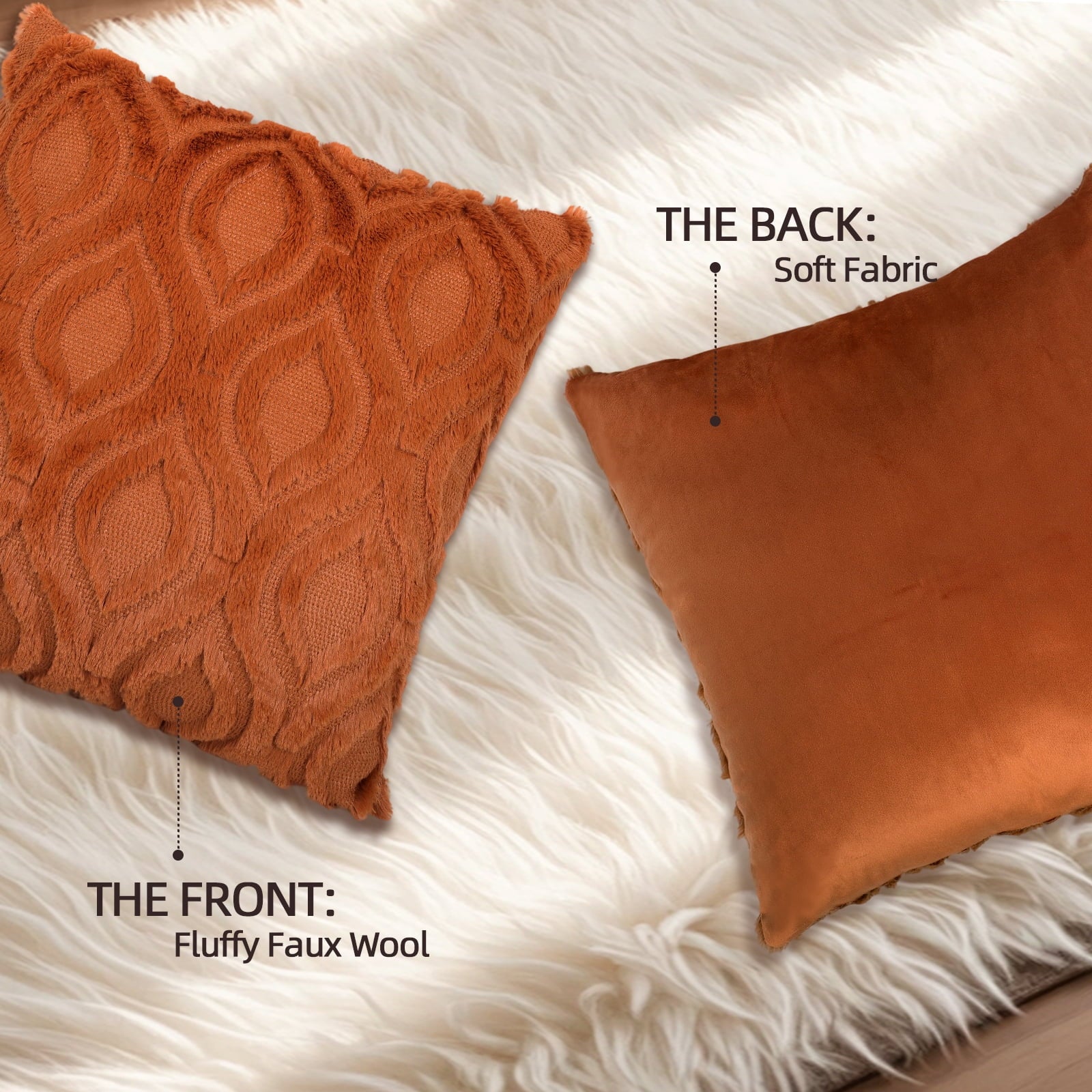 Retrocular Fall Pillow Covers Decorations for Home, 18x18 Set of 2 Autumn Throw Pillow for Chair Sofa Bedroom Living Room Thanksgiving Decorations