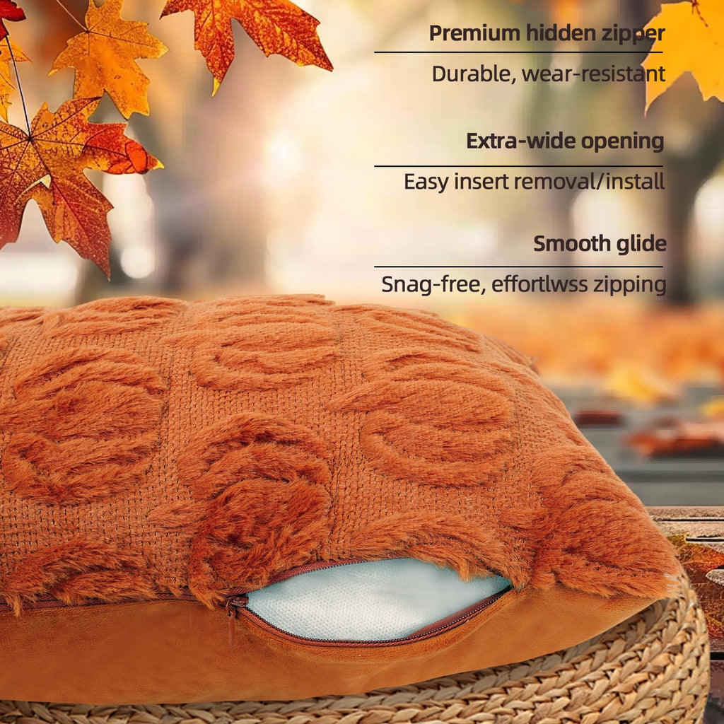 Retrocular Fall Pillow Covers Decorations for Home, 18x18 Set of 2 Autumn Throw Pillow for Chair Sofa Bedroom Living Room Thanksgiving Decorations
