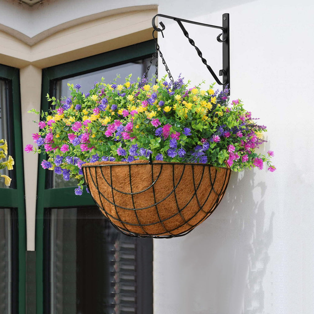 Retrocular 20 Bundles Artificial Flowers Outdoor, Fake Plastic Flowers Faux Plants Spring Summer Decoration for Home Garden Porch