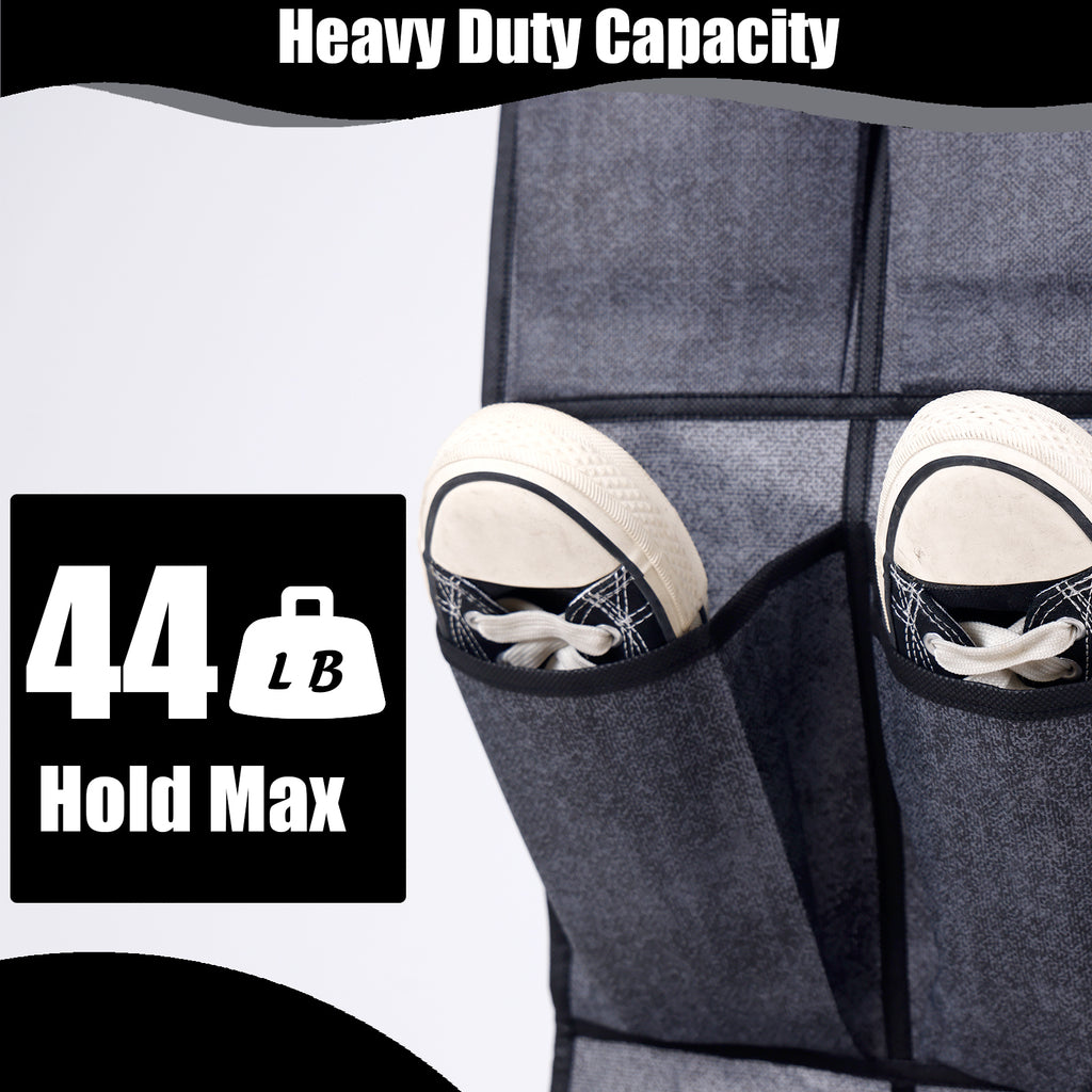 Retrocular Over the Door Shoe Organizer, 35 Pockets Hanging Rack Closet Shoe Organizers Storage, Black