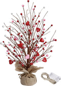 Retrocular 19" Artificial Tree Decoration, Heart Table Tree Decorative Red Berries for Mother's Day Valentines Day Party Festival Home Decor