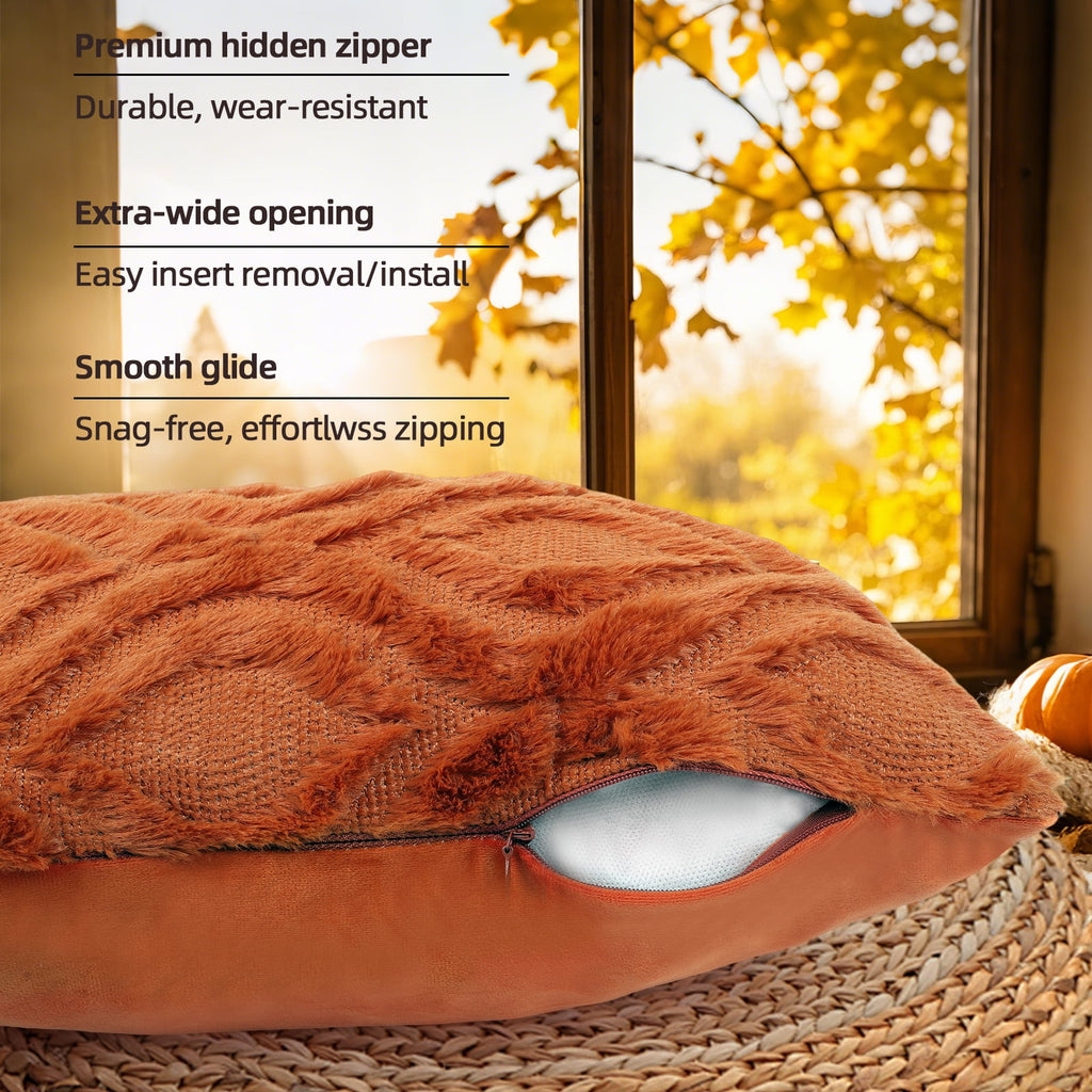 Retrocular Fall Pillow Covers Decorations for Home, 18x18 Set of 2 Autumn Throw Pillow for Chair Sofa Bedroom Living Room Thanksgiving Decorations