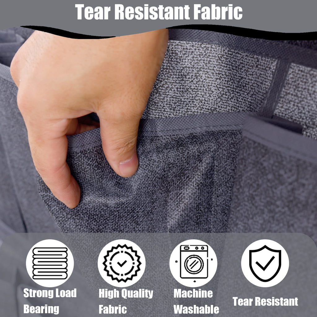 Retrocular Over the Door Shoe Organizer, 35 Pockets Hanging Rack Closet Shoe Organizers Storage, Gray